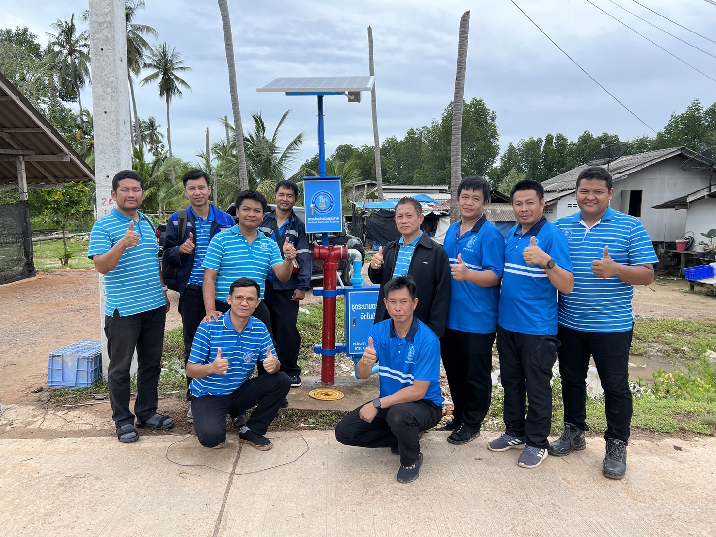 การประปาส่วนภูมิภาคสาขาบางสะพาน ร่วมลงพื้นร่วมกับสำนักสื่อสารองค์กรและลูกค้าสัมพันธ์ ( กองลูกค้าสัมพันธ์ ) และคณะทำงานพัฒนาด้านเทคนิคและต่อยอดนวัตกรรมชุดระบายตะกอนในเส้นท่อผ่านสมาร์นโฟน    ณ การประปาส่วนภูมิภาคสาขาบางสะพาน