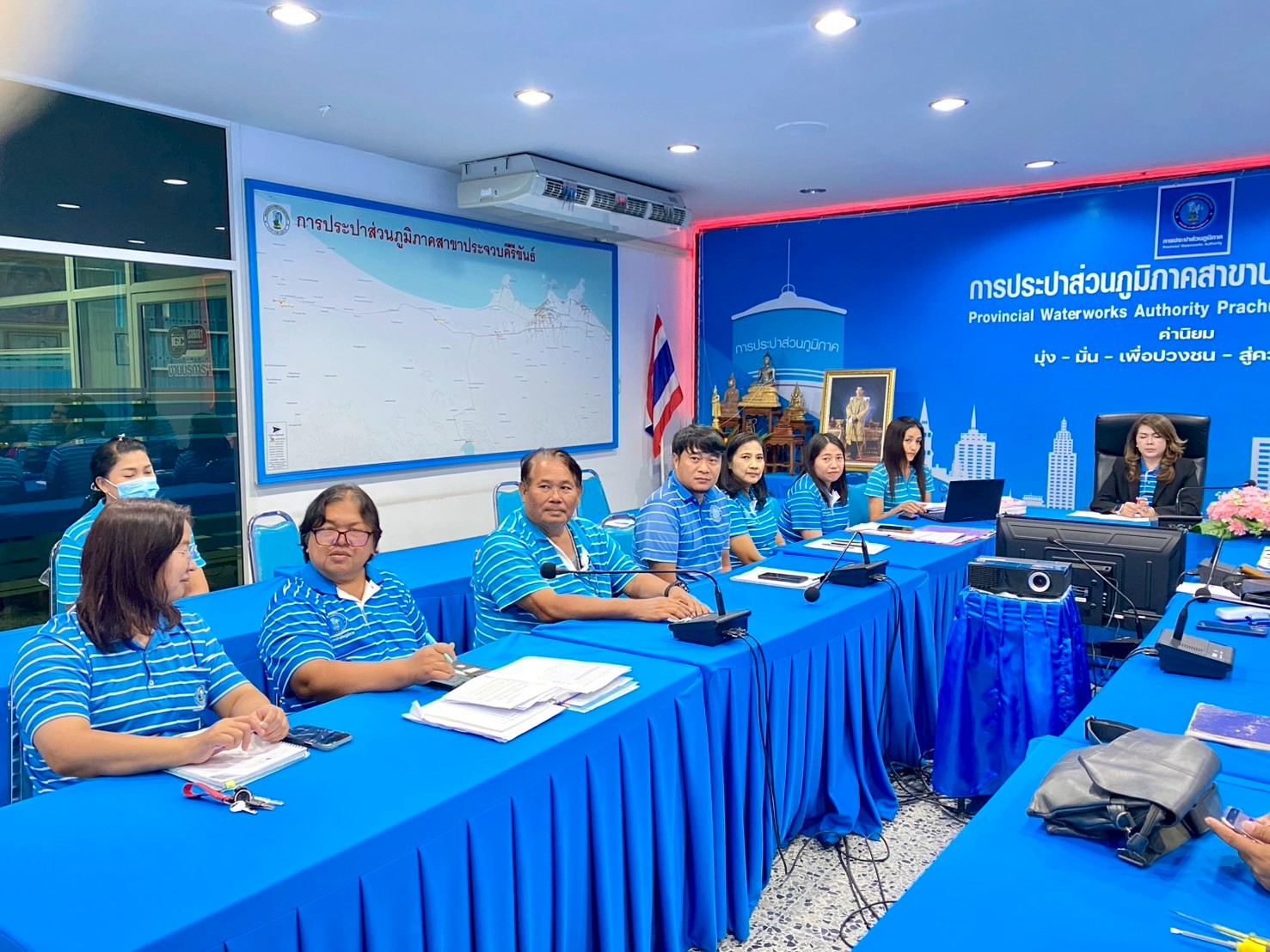 กปภ.สาขาประจวบคีรีขันธ์ ซักซ้อมระบบการบริหารความต่อเนื่องทางธรุกิจ (BCM) และซ้อมแผนตอบโต้สถานการณ์ฉุกเฉินกรณีเกิดเหตุเพลิงไหม้ ประจำปี 2568