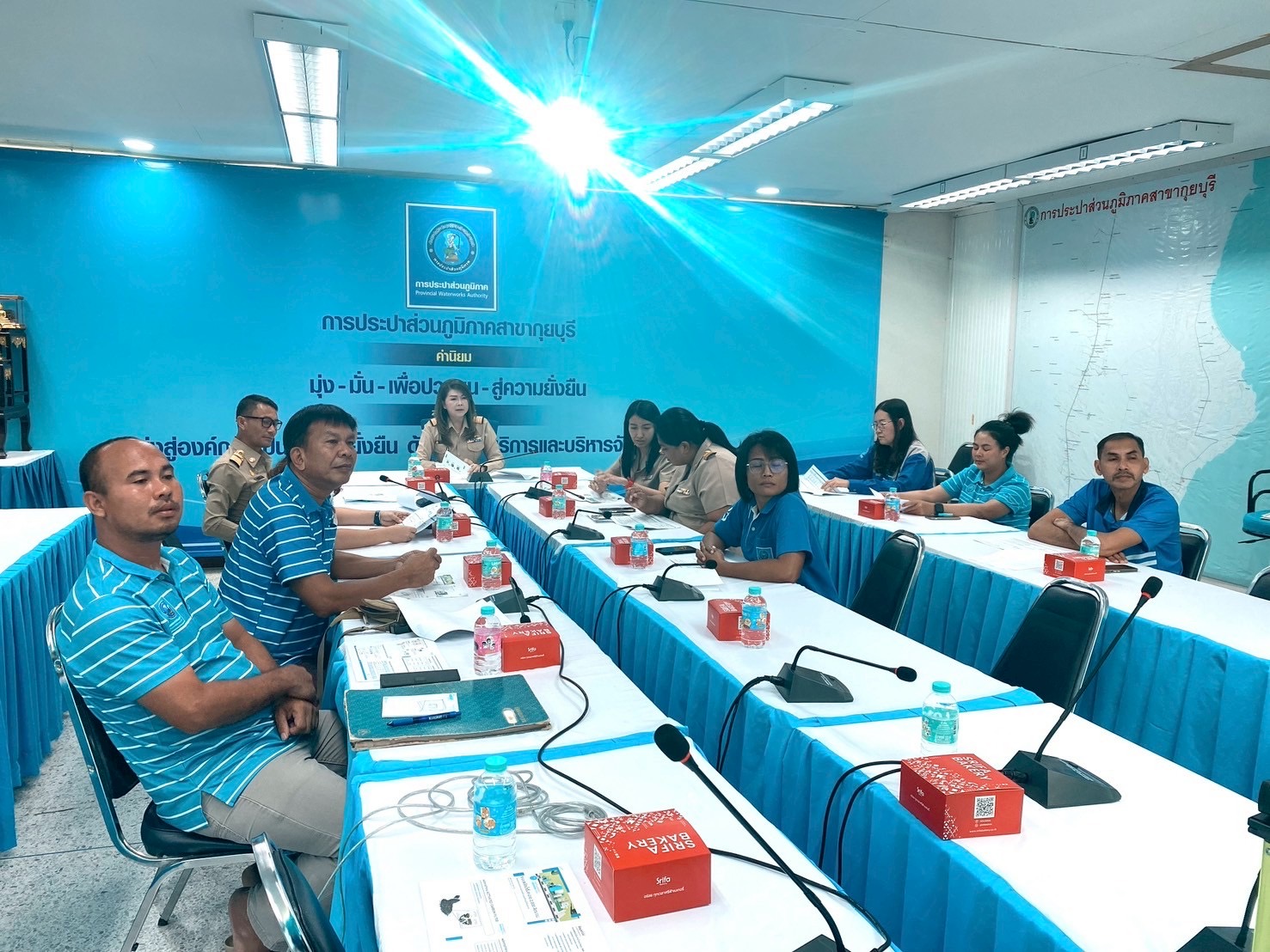 การประปาส่วนภูมิภาคสาขากุยบุรีดำเนินโครงการสนทนายามเช้า ( Morning Talk) ประจำเดือนมิถุนายน 2568 พร้อมร่วมเข้ารับฟังการอบรมระบบการผลิตน้ำโครงการน้ำดื่มสะอาด Mini Station ตามนโยบายกระทรวงมหาดไทย