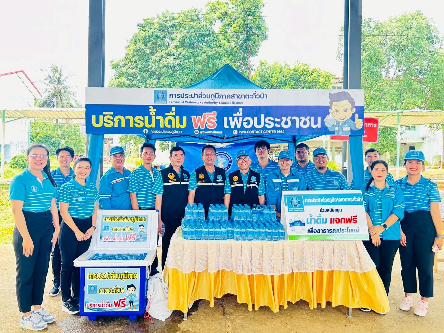 กปภ.สาขาในพื้นที่จังหวัดพังงา เข้าร่วมการฝึกซ้อมเสมือนจริงการบริหารวิกฤตการณ์ระดับชาติด้านสาธารณภัย ปี 2568 (C-MEX 25) ภัยจากสึนามิ ณ โรงเรียนราชประชานุเคราะห์ 35 จังหวัดพังงาและพื้นที่บ้านน้ำเค็ม