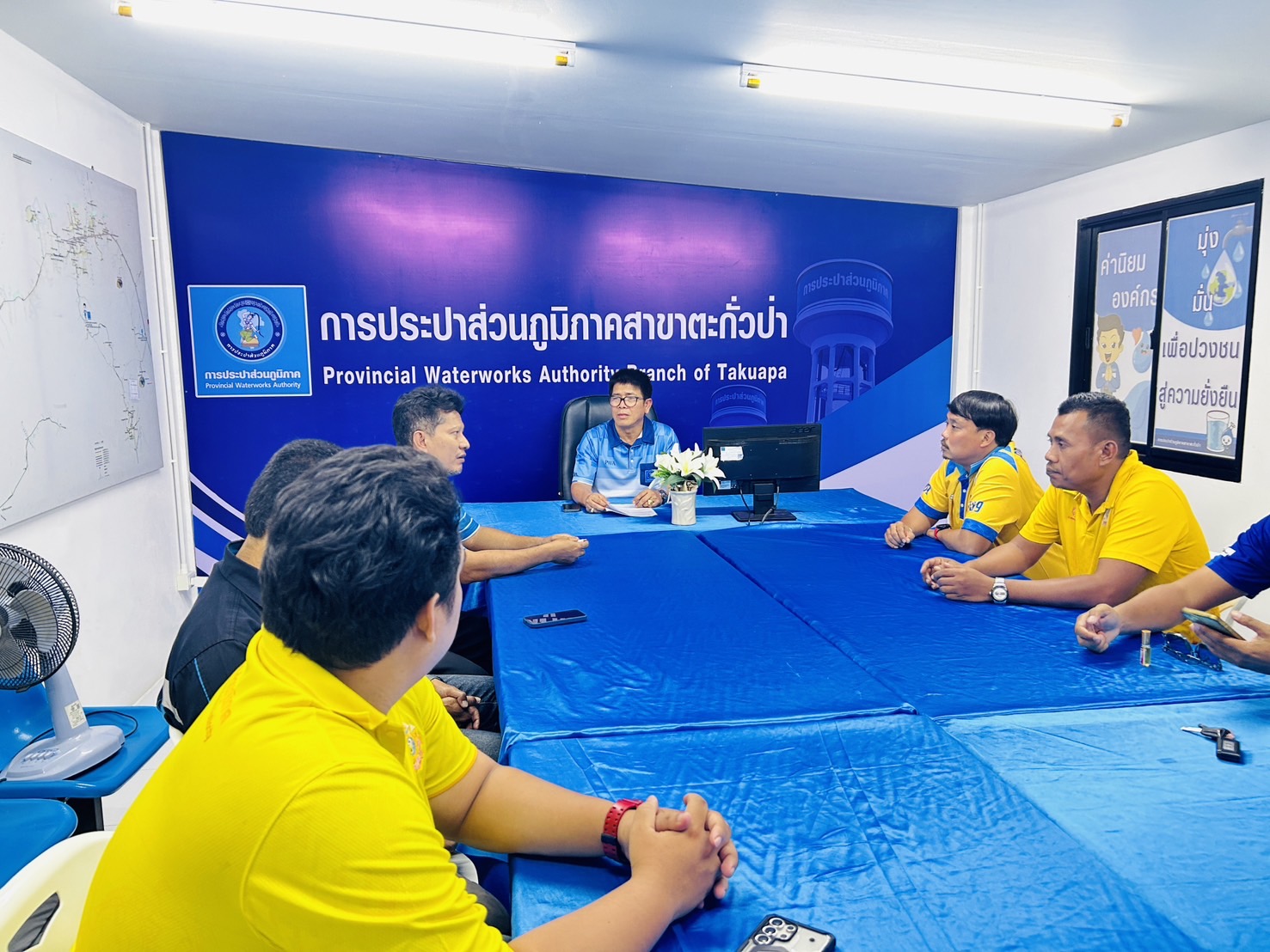 การประปาส่วนภูมิภาคสาขาตะกั่วป่า ร่วมกับ งานบำรุงรักษา กองระบบผลิตและควบคุมคุณภาพน้ำ กปภ.ข.4