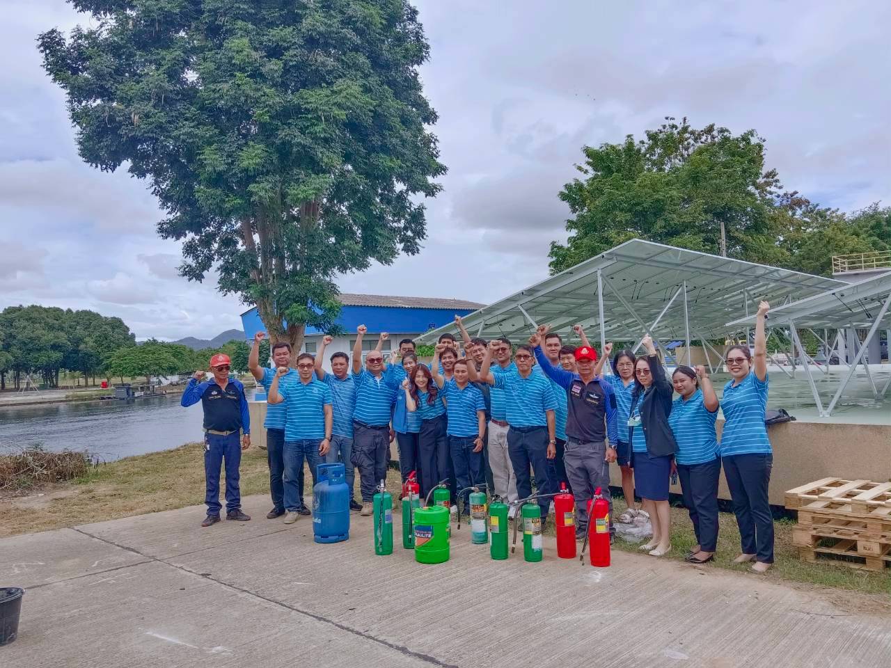 กปภ.สาขากาญจนบุรี จัดซ้อมแผนตามพระราชบัญญัติความปลอดภัย อาชีวอนามัย และสภาพแวดล้อมในการทำงาน