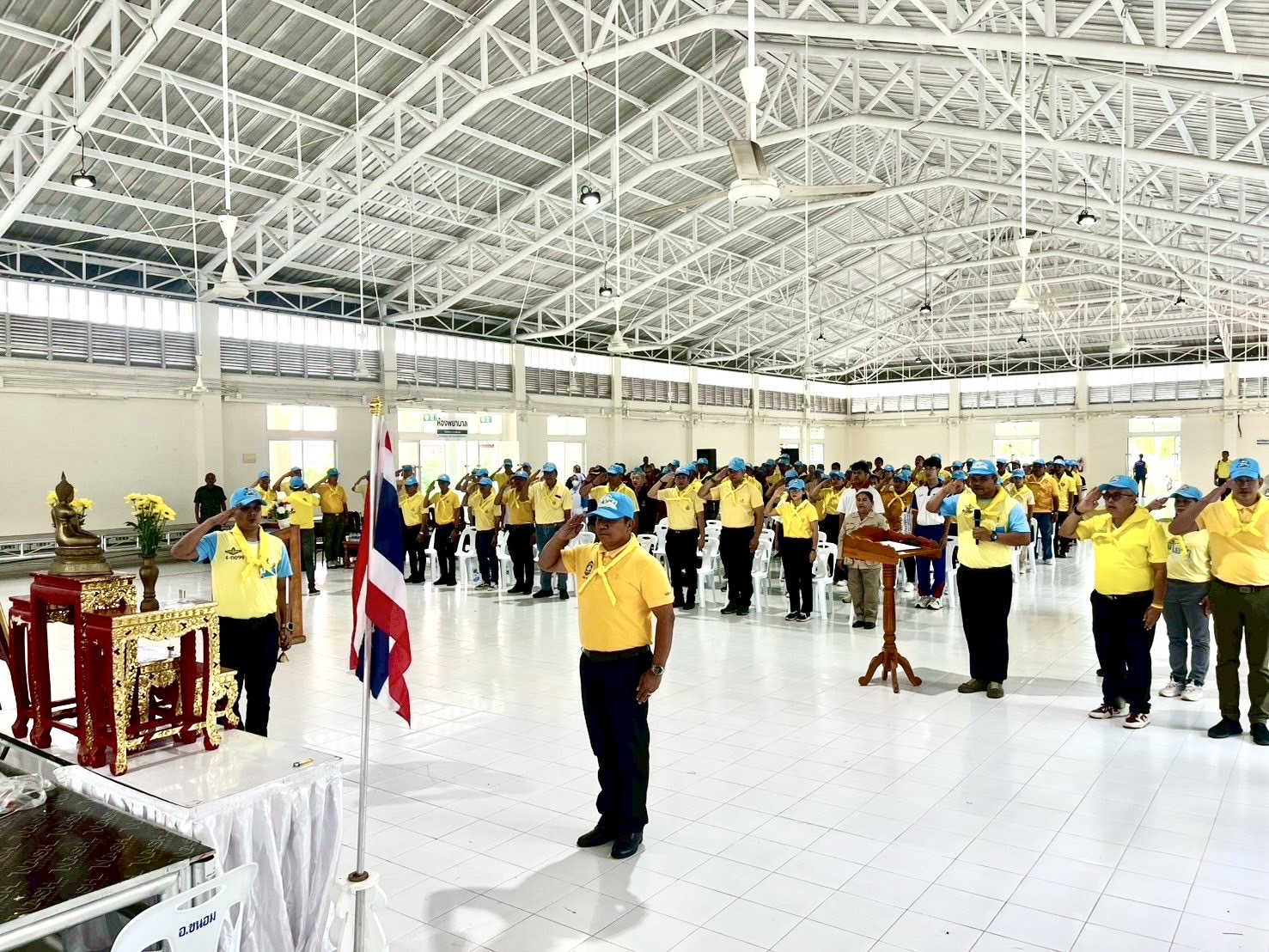 กปภ.สาขาขนอม เข้าร่วมโครงการฝึกอพยพประชาชน และบริหารจัดการศูนย์พักพิงพระราชทาน ประจำปี พ.ศ.2568