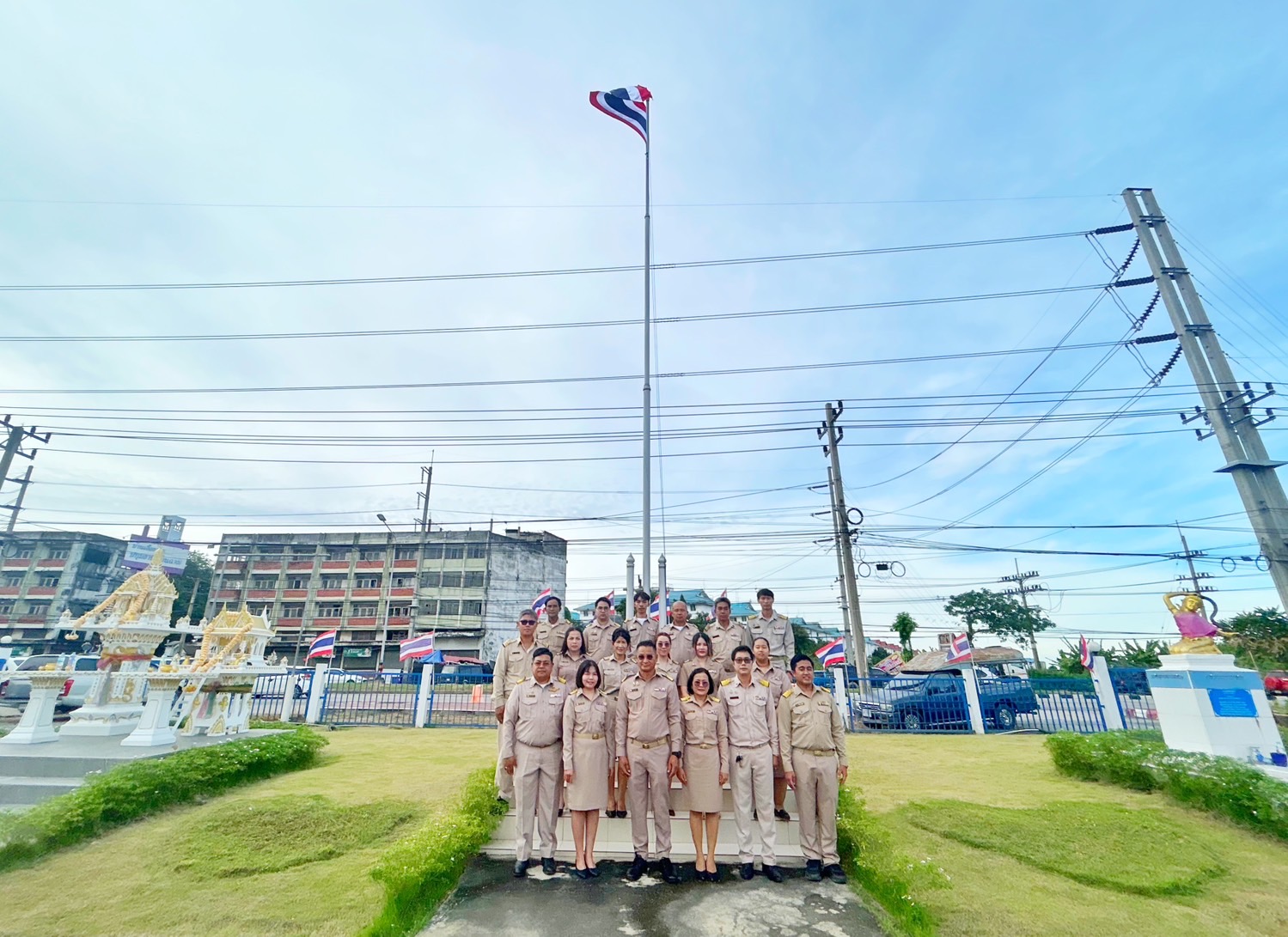 กปภ.สาขาปทุมธานี(พ) จัดกิจกรรมเคารพธงชาติและร้องเพลงชาติไทย เนื่องในวันพระราชทานธงชาติไทย (Thai National Flag Day) ประจำปี 2568