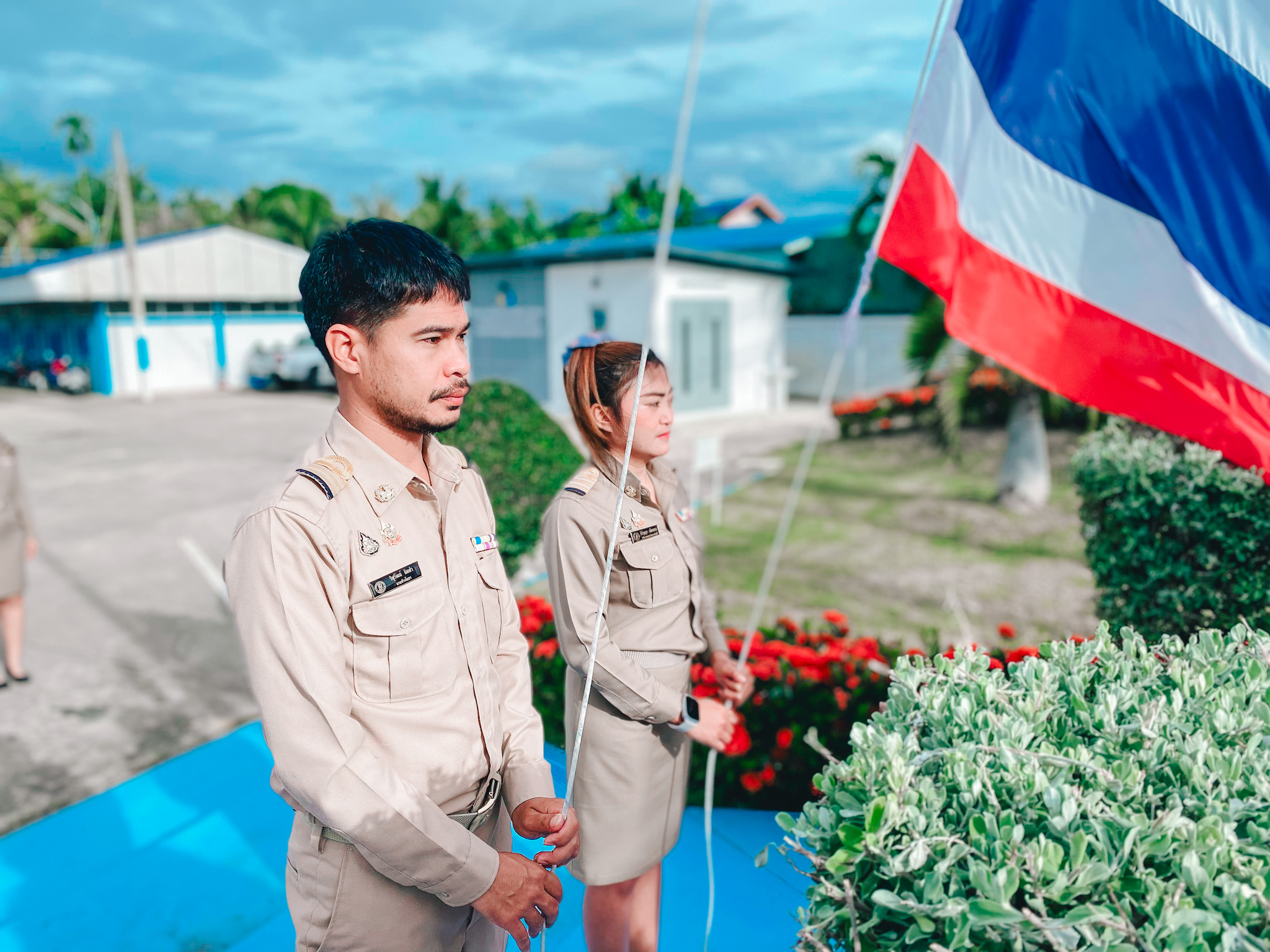 การประปาส่วนภูมิภาคสาขากุยบุรี จัดกิจกรรมวันพระราชทานธงชาติไทย 2568