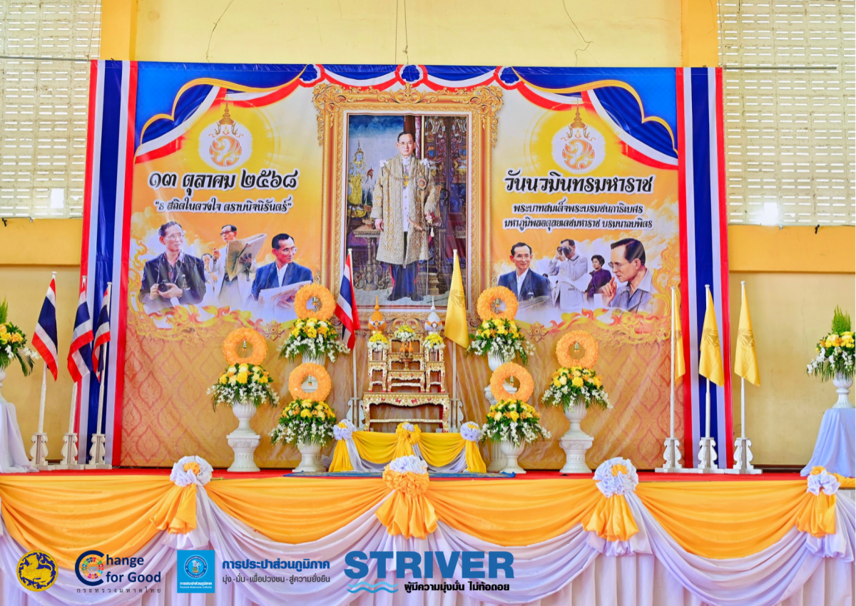 การประปาส่วนภูมิภาคสาขาเวียงสระ เข้าร่วมพิธีวางพวงมาลาถวายพระราชกุศล เนื่องในวันนวมินทรมหาราช ๑๓ ต.ค.๒๕๖๘