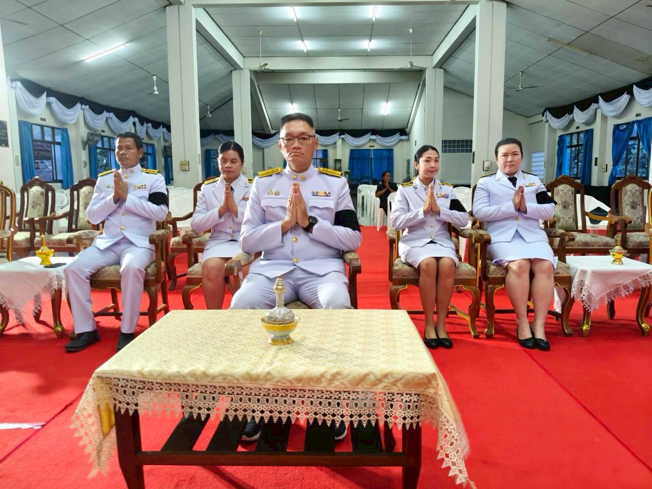 กปภ.สาขาพนมสารคาม ร่วมพิธีบำเพ็ญกุศลปัญรสมวาร (ครบรอบ 15 วัน)  เพื่ออุทิศถวายพระราชกุศลแด่ สมเด็จพระนางเจ้าสิริกิติ์ พระบรมราชินีนาถ พระบรมราชชนนีพันปีหลวง