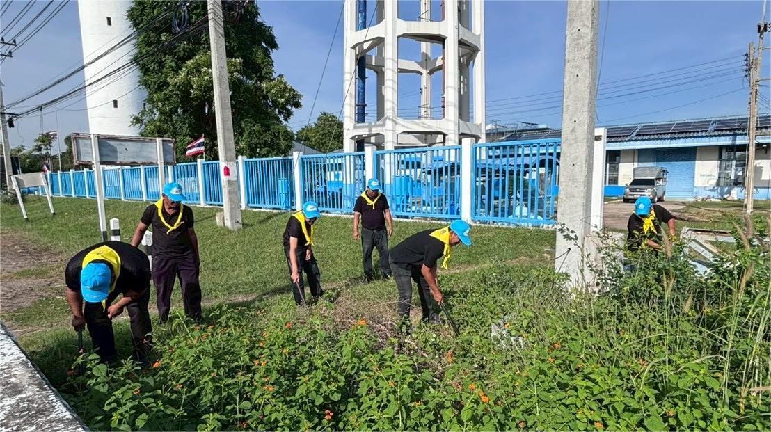กปภ.สาขาพนมทวน เข้าร่วมกิจกรรมจิตอาสาบำเพ็ญสาธารณประโยชน์และสาธารณกุศลถวายพระราชกุศล