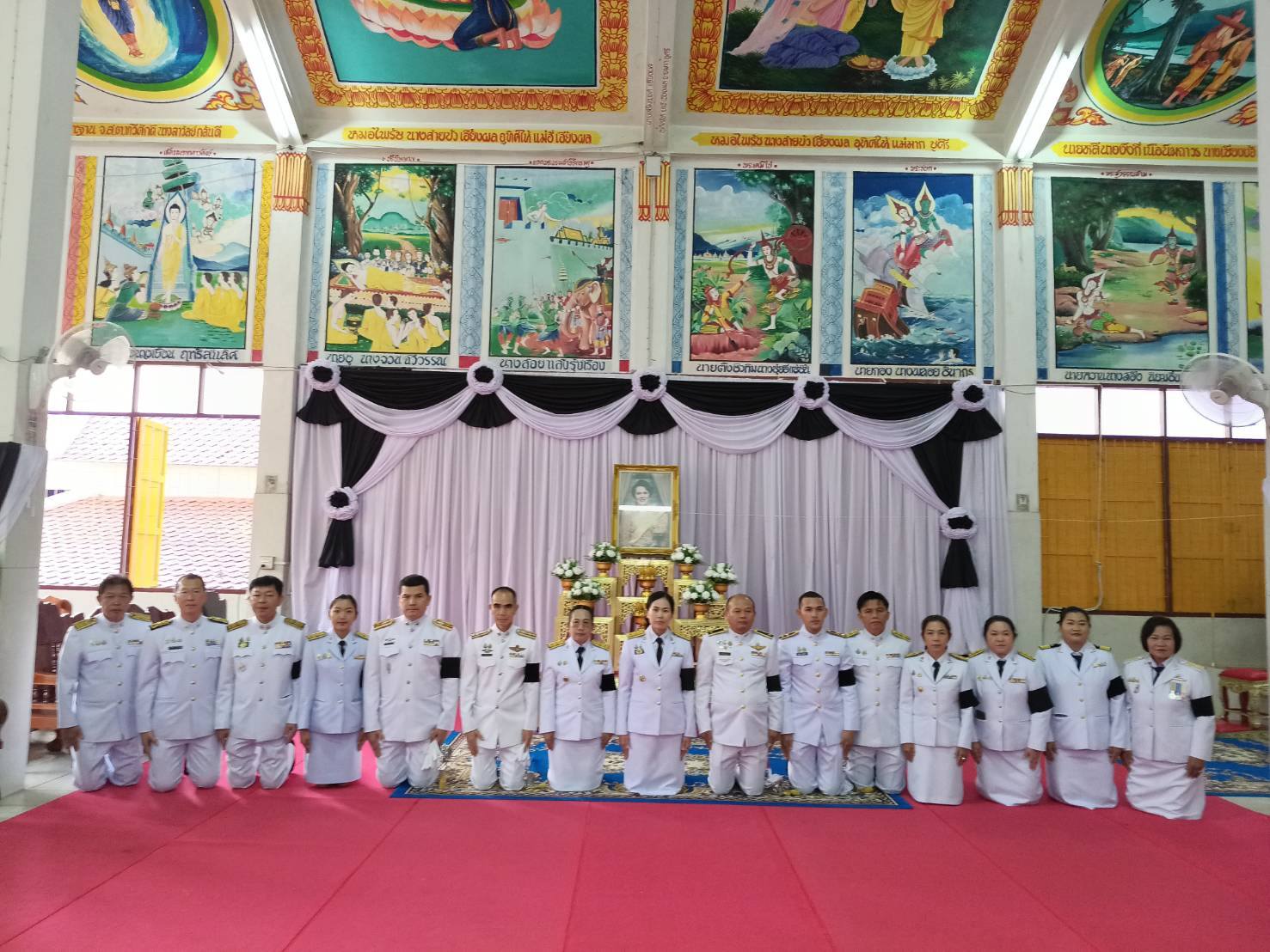 นายปกรณ์ บัวทอง ผู้จัดการการประปาส่วนภูมิภาคสาขาปากท่อ และพนักงานในสังกัด เข้าร่วมในพิธีบำเพ็ญกุศลปัญญาสมวาร ( ครบ ๕๐ วัน)