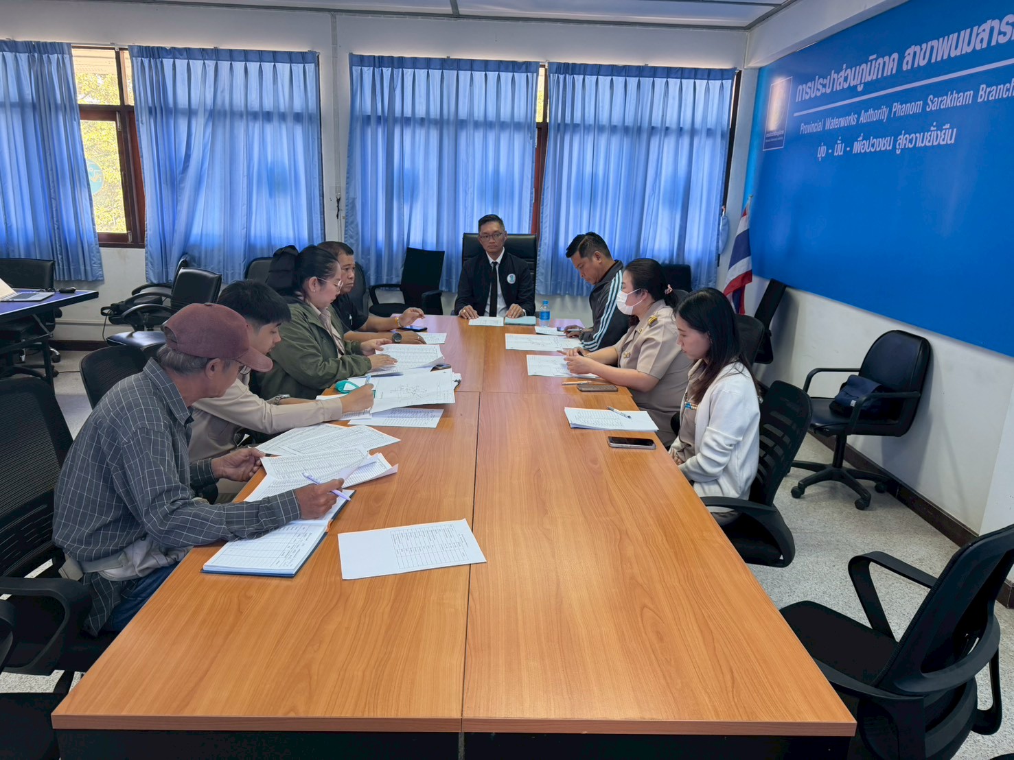 การประปาส่วนภูมิภาคสาขาพนมสารคามประชุมเตรียมความพร้อมเพื่อรับโอนกิจการประปา อบต.เกาะขนุน