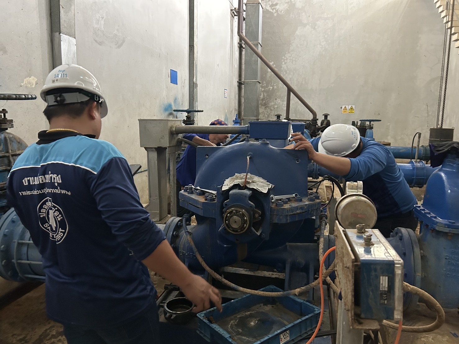 กปภ.สาขาน้ำพอง เตรียมความพร้อมในการบำรุงรักษาเครื่องสูบน้ำ เพื่อรองรับการจ่ายน้ำช่วงเทศกาลปีใหม่ ประจำปี 2569