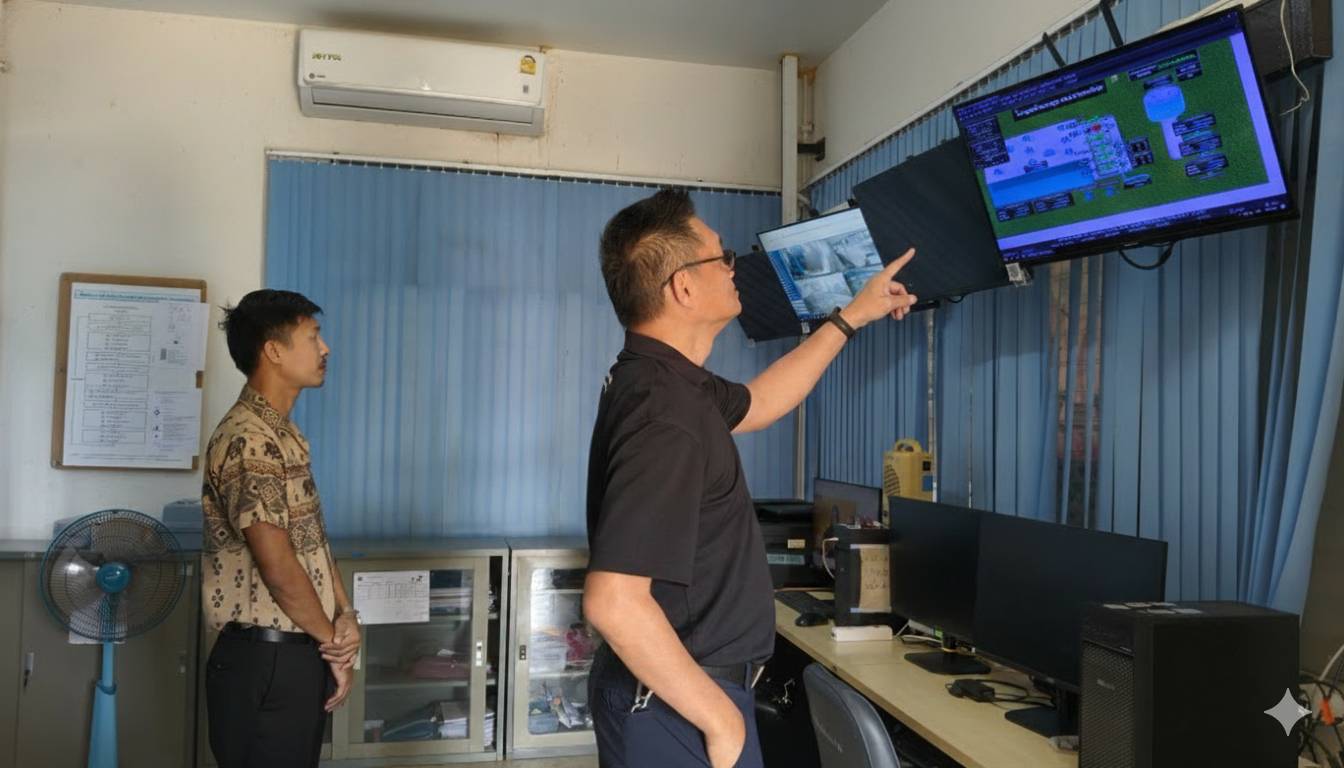 กปภ.สาขาพนมสารคาม ลงพื้นที่สถานีผลิตน้ำท่าตะเกียบ มอบนโยบายและเสริมสร้างกำลังใจแก่ผู้ปฏิบัติงาน