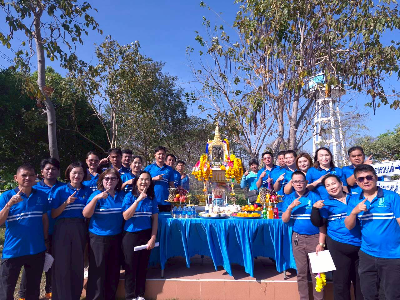 กปภ.สาขาจัตุรัส จัดพิธีบวงสรวงพระแม่ธรณีฯ  เนื่องในวันสถาปนา กปภ. ครบรอบ 47 ปี