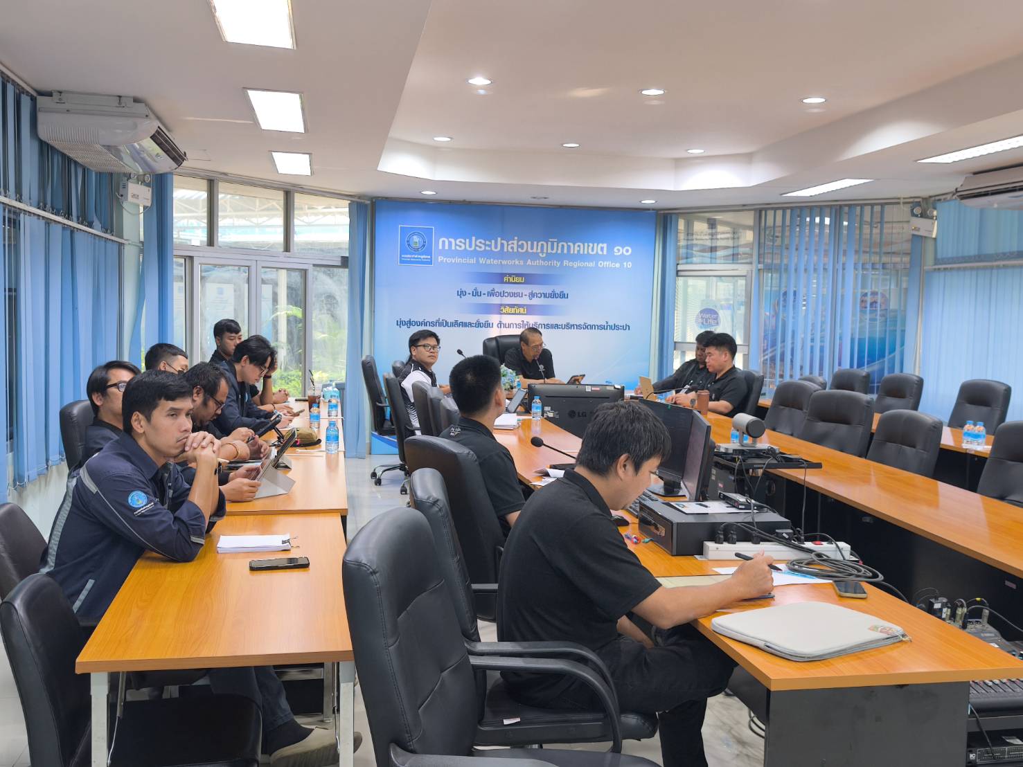 งานน้ำสูญเสีย กองระบบจำหน่าย กปภ.ข.10 จัดประชุมคณะทำงานกำกับดูแลการบริหารจัดการน้ำสูญเสีย ระดับสายงาน ครั้งที่ 5/2569