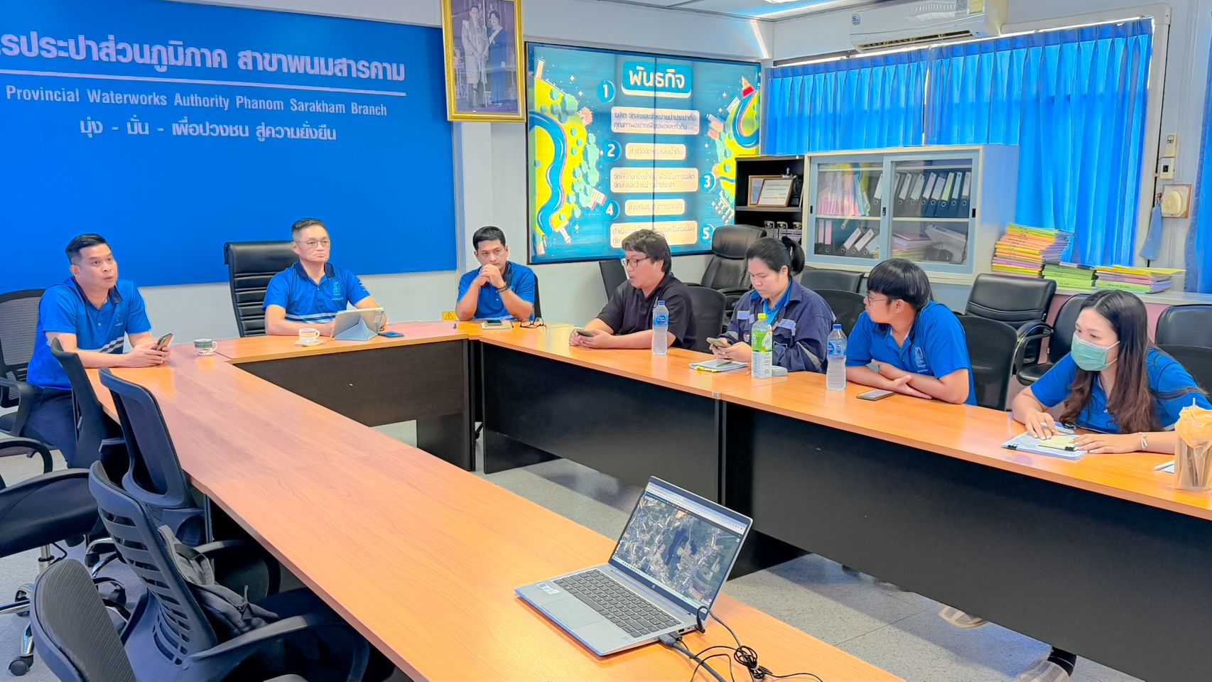 กปภ.สาขาพนมสารคาม เร่งเดินหน้าลดน้ำสูญเสีย จัดประชุมติดตามงานผลิตและงานบริการฯ