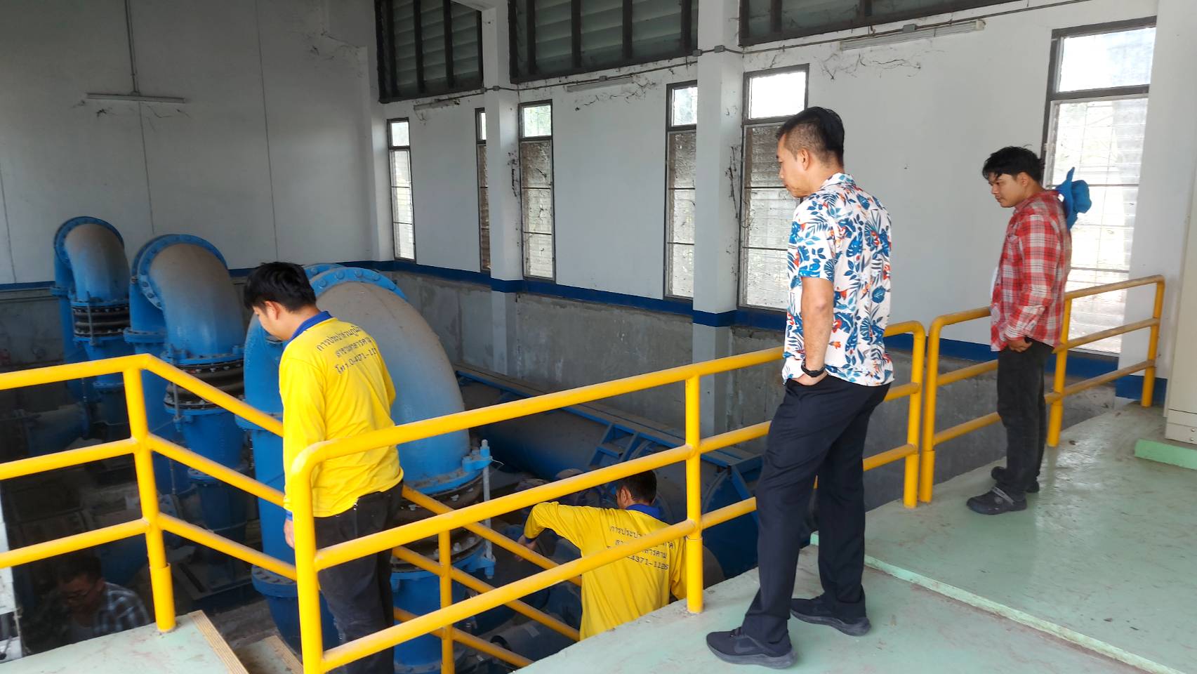 กปภ.สาขามหาสารคาม ตรวจสอบความพร้อมของสถานีสูบน้ำแรงต่ำแก่งเลิงจาน (แหล่งน้ำสำรอง) ต.แก่งเลิงจาน อ.เมือง จ.มหาสารคาม