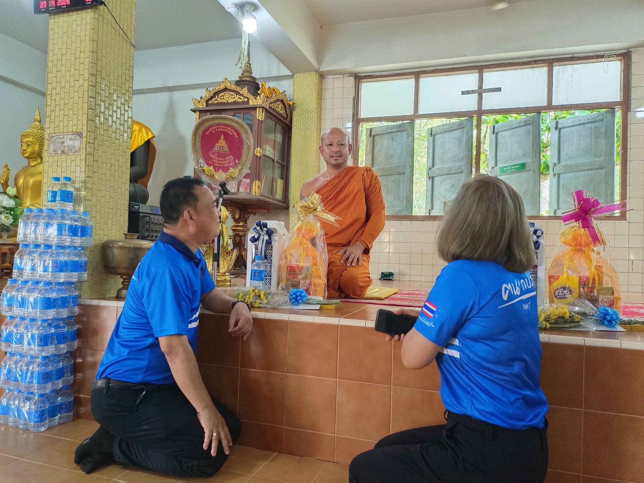 กปภ.สาขาพนัสนิคม จัดกิจกรรมทำบุญ ถวายภัตตาหารแด่พระสงฆ์ และถวายเครื่องสังฆทาน เพื่อความเป็นสิริมงคลแก่หน่วยงานและผู้ปฏิบัติงาน ณ วัดใหม่ท่าโพธิ์ ต.นามะตูม อ.พนัสนิคม จ.ชลบุรี