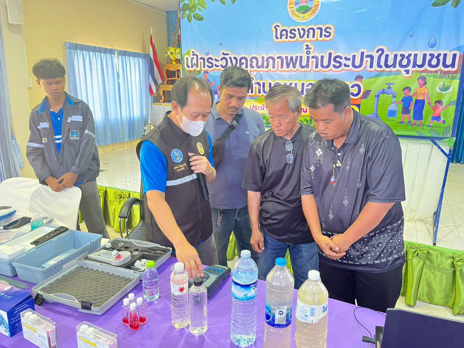 การประปาส่วนภูมิภาคสาขาหนองแค ร่วมกับ องค์การบริหารส่วนตำบลหนองยาว ดำเนินโครงการเฝ้าระวังคุณภาพน้ำในชุมชนตำบลหนองยาว ประจำปี 2569