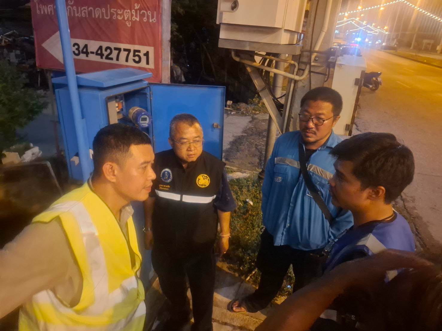 กปภ.สาขาสมุทรสาคร (พ) ดำเนินการ Step Test ค้นหาท่อแตก-ท่อรั่ว DMA-18-คลองนา 2