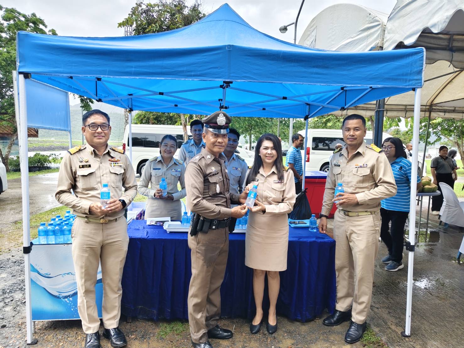กปภ.สาขากุยบุรี ร่วมต้อนรับองคมนตรี ในโอกาสติดตามดำเนินงานโครงการอันเนื่องมาจากพระราชดำริ อ่างเก็บน้ำยางชุม  ห้วยวังเต็น