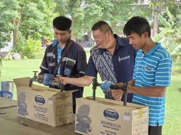 กปภ.สาขาเพชรบุรี จัดอบรมวิธีการผูกลวดตีตรามาตรวัดน้ำ (On The Job Training : OJT)