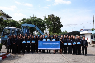 กปภ.ข.6 รวมใจเป็นหนึ่ง ส่งมอบน้ำดื่มสะอาดช่วยเหลือผู้อพยพศูนย์พักพิงฯ