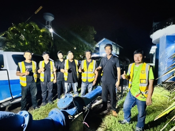 การประปาส่วนภูมิภาคสาขาอ่าวลึก ดำเนินการถอดล้าง PRV บริเวณโรงกรองน้ำแม่ข่ายอ่าวลึก หมู่ที่ 6  ตำบลอ่าวลึกเหนือ อ