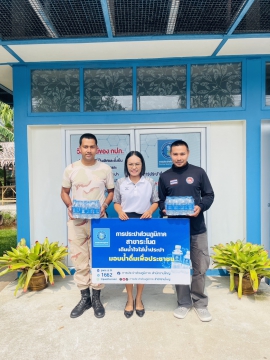 การประปาส่วนภูมิภาคสาขาระโนด  ร่วมสนับสนุนน้ำดื่มตราสัญลักษณ์ กปภ.  แก่ อำเภอระโนด